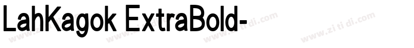 LahKagok ExtraBold字体转换